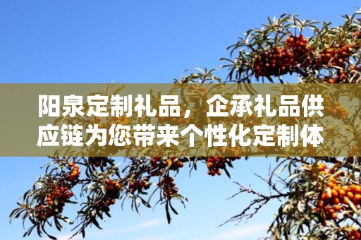 阳泉定制礼品，企承礼品供应链为您带来个性化定制体验